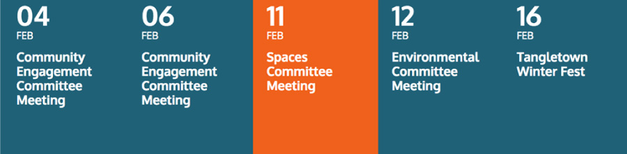 Calendar tiled row on home page