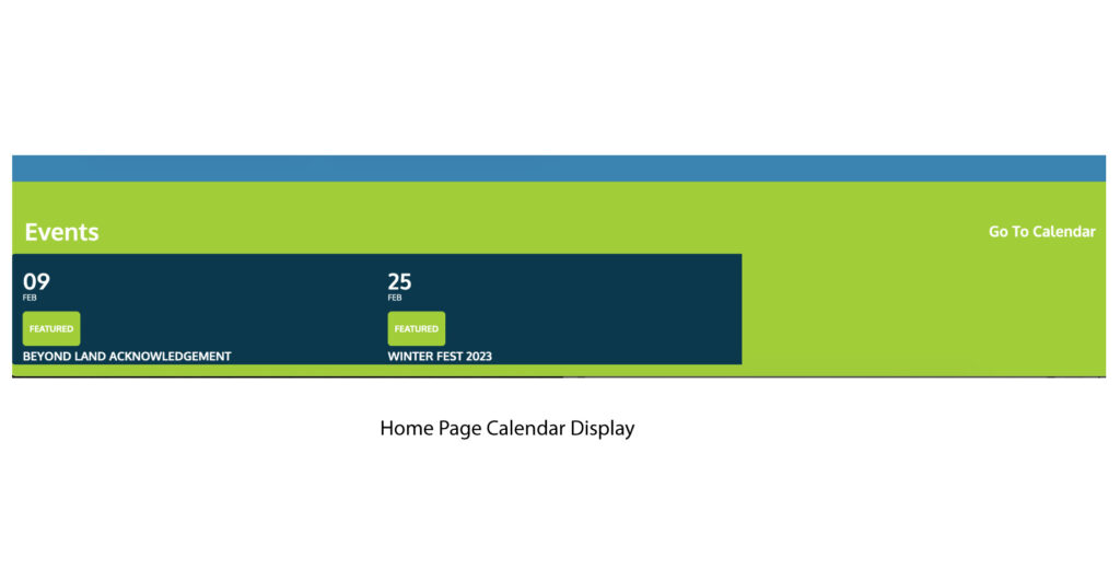 Home calendar display