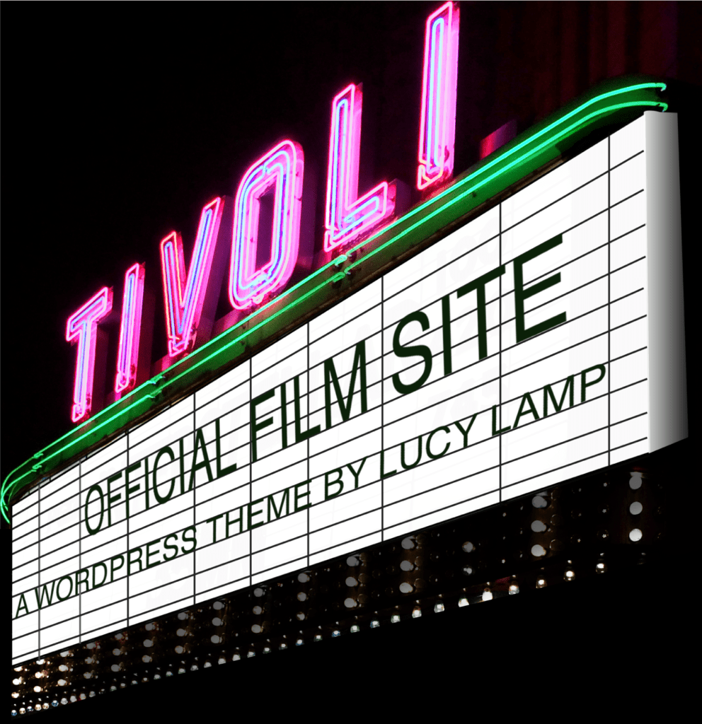WordPress theme, Official Film Site, marquee with theme name