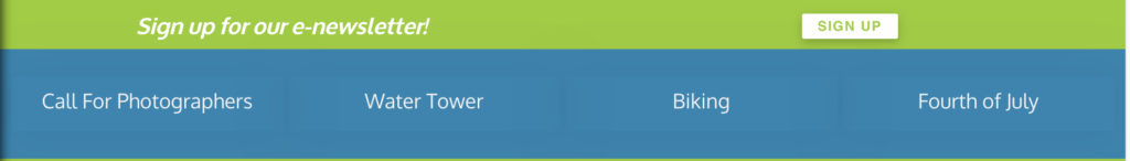 Newsletter call to action button