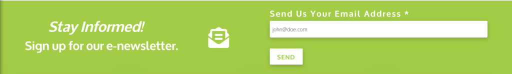 Newsletter call to action button