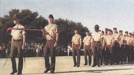 Soldiers marching in a parade