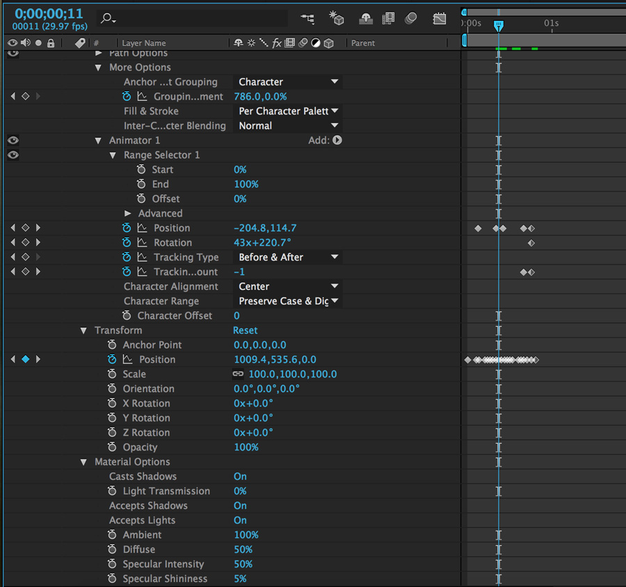 Complicated workspace panel in AfterEffects