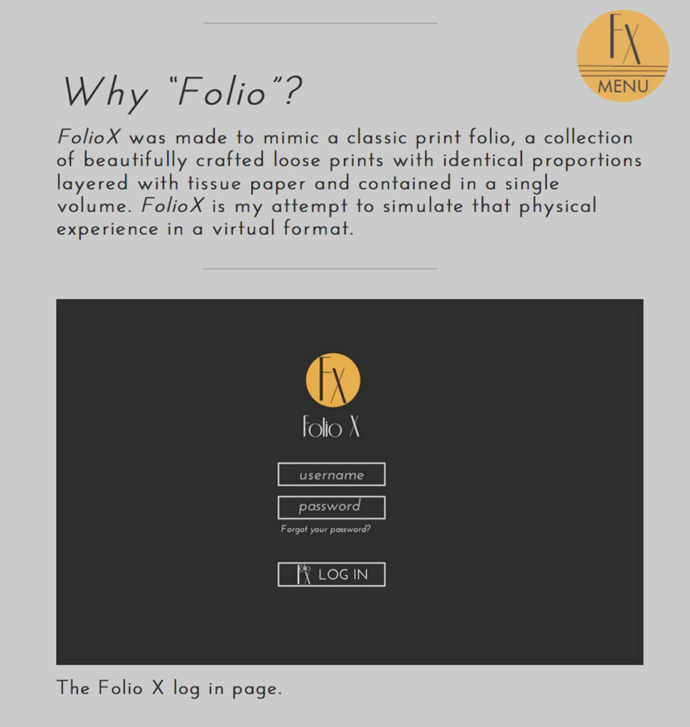 Customized admin login page for FolioX theme. Silver and black with orange accent.
