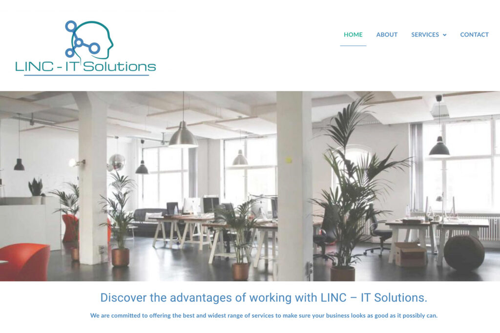 Home page of Linc-IT Solutions website