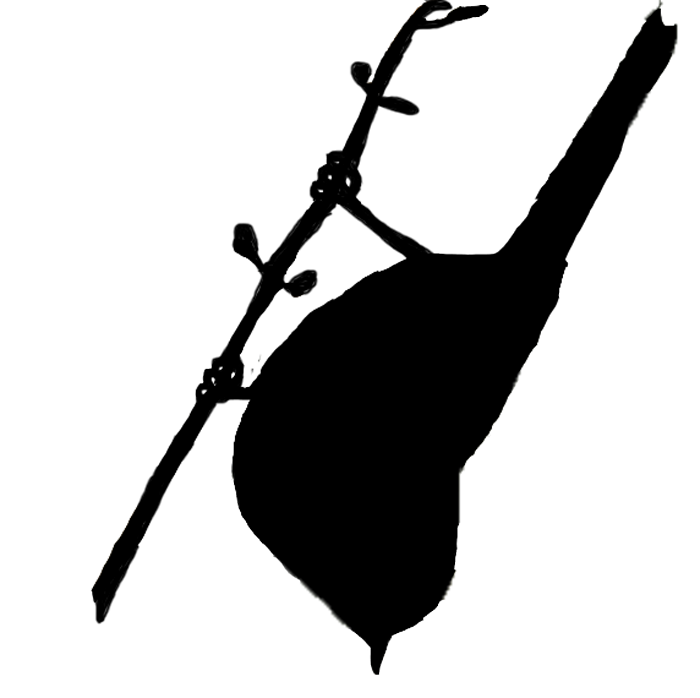 solid black icon of a chickadee