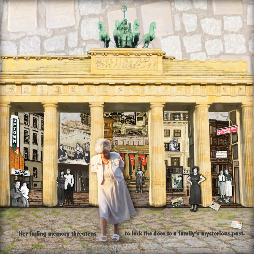 Poster for independent film using city photomontage and vintage photos of characters