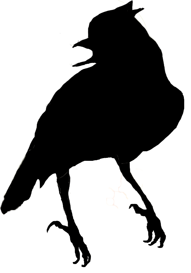 solid black icon of a crested titmouse